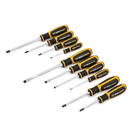 Gearwrench 10 Pc. Phillips?/Slotted/Pozidriv? Dual Material Screwdriver Set 80060H
